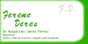 ferenc deres business card